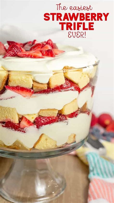 Easy Strawberry Trifle with Pound Cake - Scattered Thoughts of a Crafty Mom by Jamie Sanders