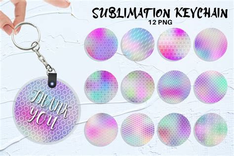 12 SET Keychain Sublimation Designs