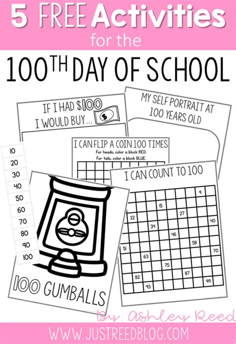 FREE 100th Day of School Printables and Ideas | Just Reed & Play