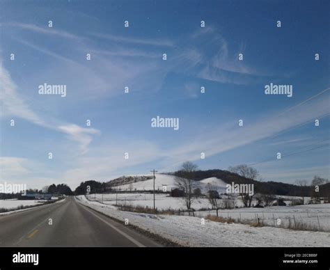 Rural Winter Scene Stock Photo - Alamy