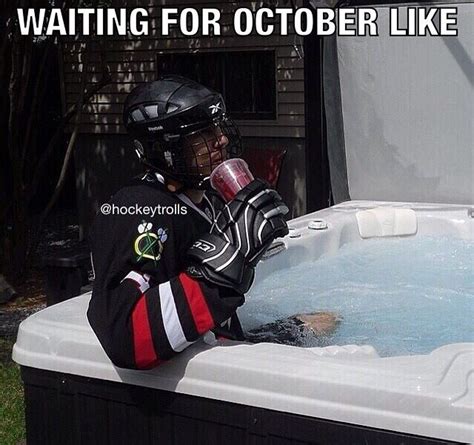 Wait for October | Hockey humor, Hockey memes, Hockey life