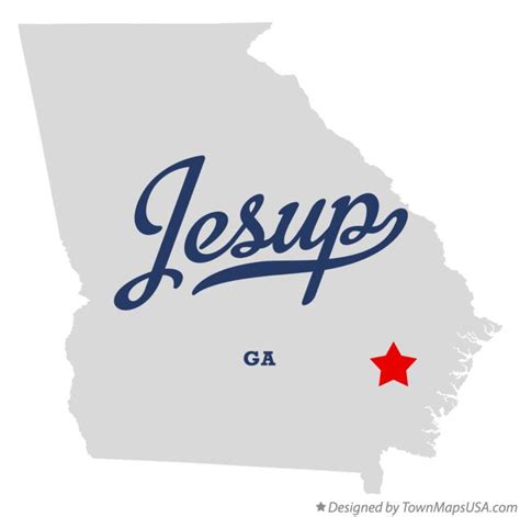 Map of Jesup, GA, Georgia