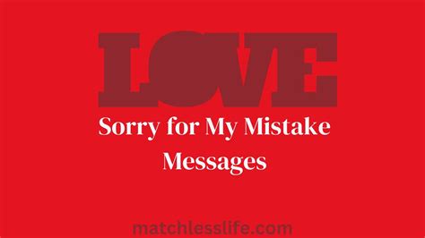 103 Romantic Sorry for My Mistake Messages and Quotes for Him/Her ...