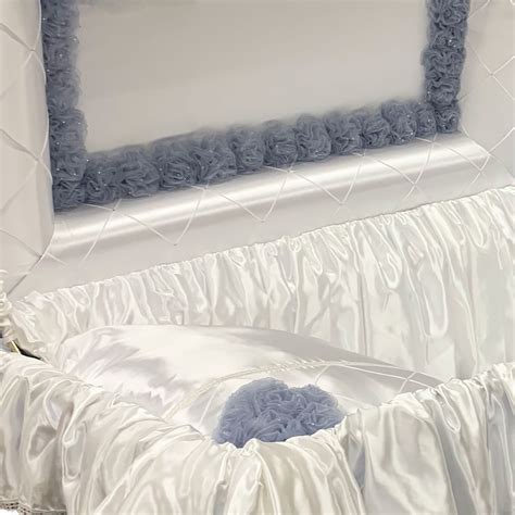 Duchess White & Silver Interior American casket - The Funeral Outlet