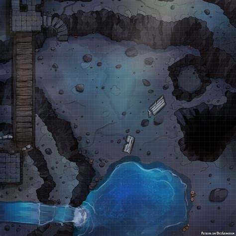 [OC][Art]Large Cave Battle Map 45x45 : DnD | Tabletop rpg maps, Dungeon maps, Fantasy map