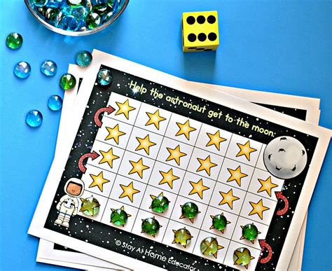 Space Theme Grid Games for Preschoolers