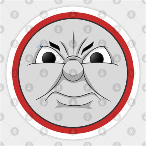 James angry face - Thomas Tank Engine - Sticker | TeePublic