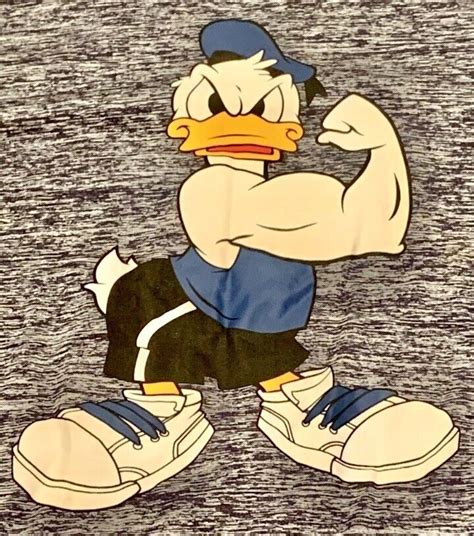 Disney Fitness Donald Duck Flex Muscle Bodybuilder Gy… - Gem