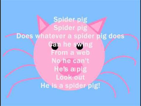 HOMER SIMPSON - Spider Pig With Lyrics - YouTube