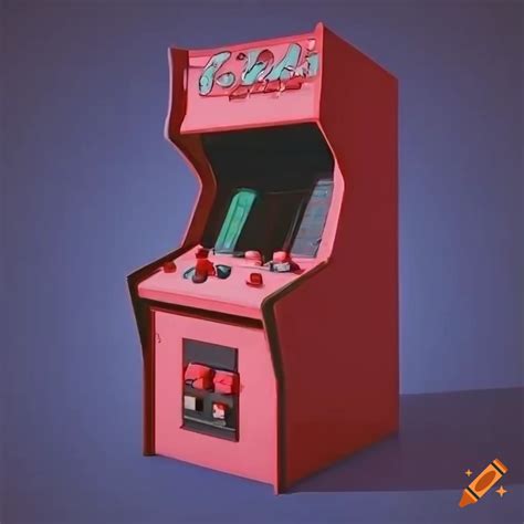 Vintage arcade machine with green screen on Craiyon