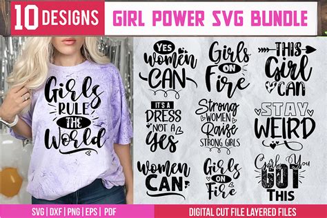 Girl Power SVG Bundle Graphic by svgstudiodesignfiles · Creative Fabrica