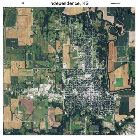 Aerial Photography Map of Independence, KS Kansas