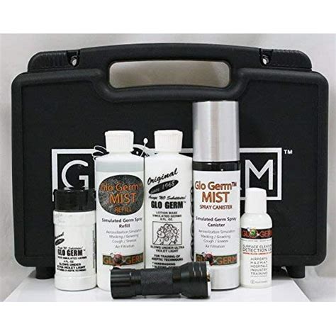 Glo Germ MIST Deluxe Simulated Germ Kit w/Gel & UV Flashlight - Walmart ...