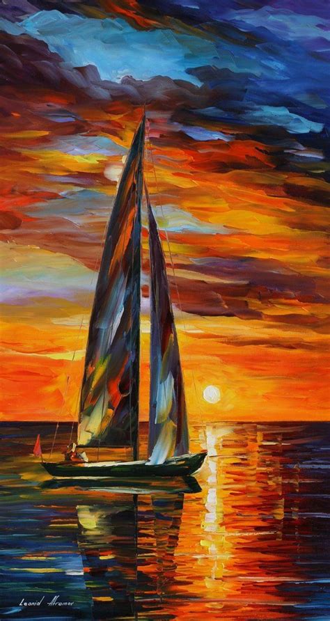 Sailing With The Sun | Art painting, Beautiful oil paintings, Painting