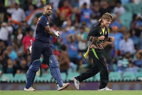 Adam Zampa celebrates the wicket of Shikhar Dhawan | ESPNcricinfo.com