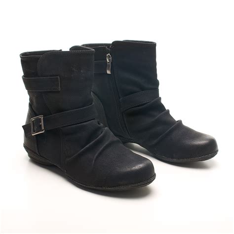 Flat Black Ankle Boots for Women - Online Boots