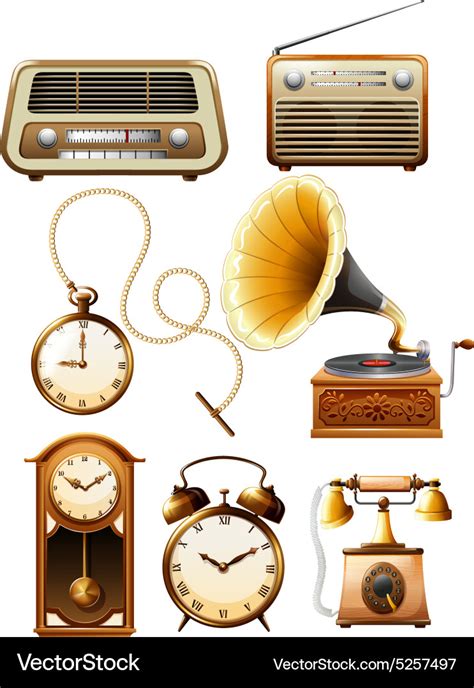 Vintage objects Royalty Free Vector Image - VectorStock