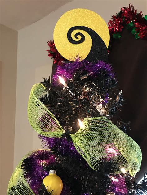 Nightmare Before Christmas Tree Topper Black and Yellow | Etsy