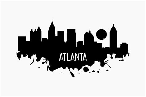 Atlanta Skyline Silhouette Graphic by BerriDesign · Creative Fabrica