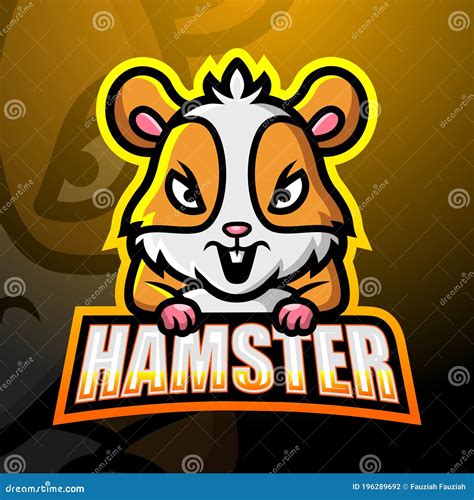 Hamster Mascot Esport Logo Design Stock Vector - Illustration of mammal ...