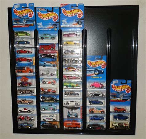 Hotwheels Matchbox Diecast Car Display Holder w Cars Included Wall ...