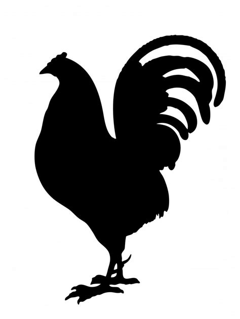 Rooster Silhouette Vector Free at GetDrawings | Free download