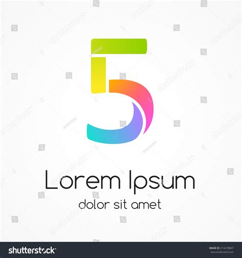 Logo Number 5 Company Vector Design Stock Vector 214278847 - Shutterstock