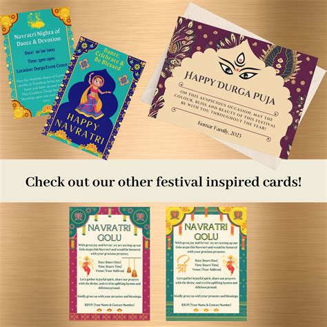 Customizable Navratri Golu Invitation Digital Navratri Invite Unique Canva Editable Design for ...