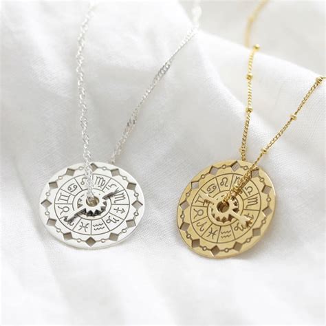 Sterling Silver Spinning Zodiac Necklace By Lisa Angel | notonthehighstreet.com