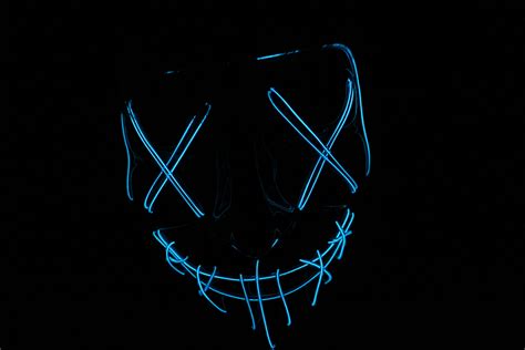 Blue-light Skull Signage · Free Stock Photo