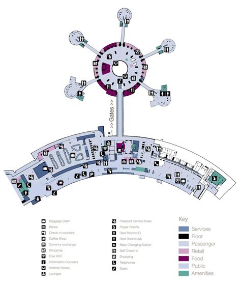 Abu Dhabi airport terminal 1 map - Abu Dhabi terminal 1 map (United ...