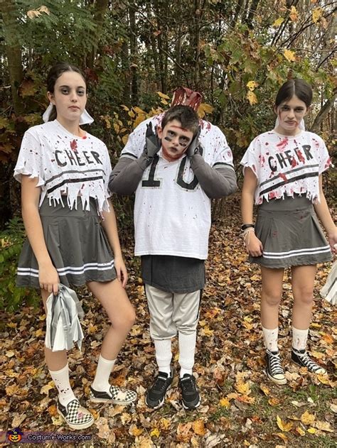 Headless Football Player and Cheerleaders Costume