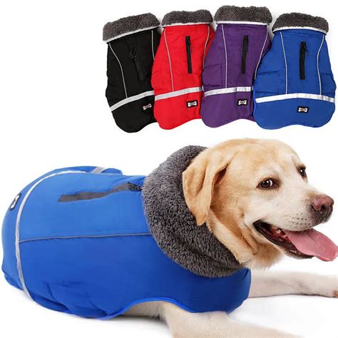 Waterproof warm Large Dog Jacket Soft Winter big dog Coat Thicken Cotton pet Clothes Medium dogs ...