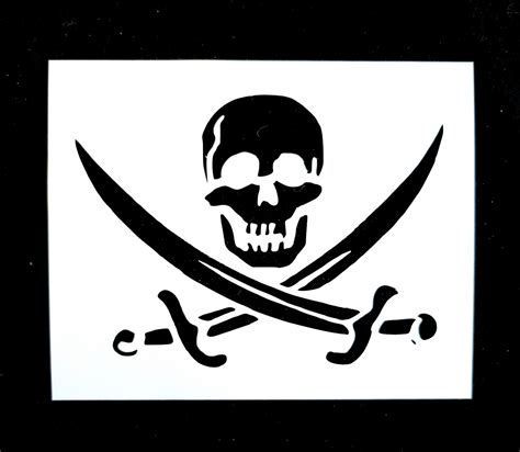 Pirate Flag Stencil | Pirates, Stencils, Pirate flag