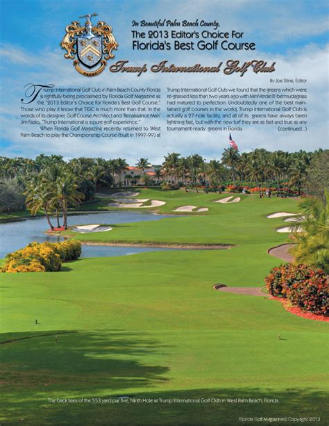 Florida's Best Golf Course 2013, Trump International Golf Club