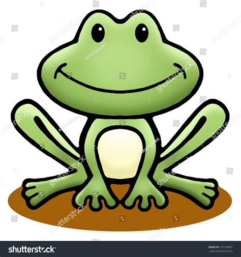 A Smiling Frog Cartoon. Stock Photo 107156897 : Shutterstock