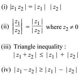 Modulus of Complex Number - Study Page