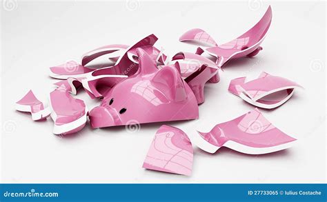 Broken piggy bank stock illustration. Illustration of broken - 27733065