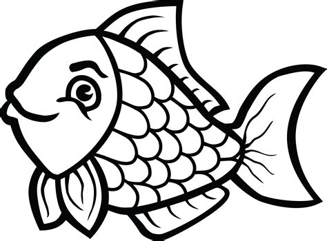 Clip art transparent download of fish in black and white rr png | Black ...