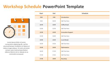 Workshop Schedule PowerPoint Template | PPT Templates