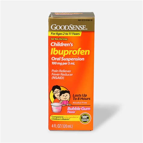 GoodSense® Children's Ibuprofen 100mg Oral Suspension, 4 fl oz