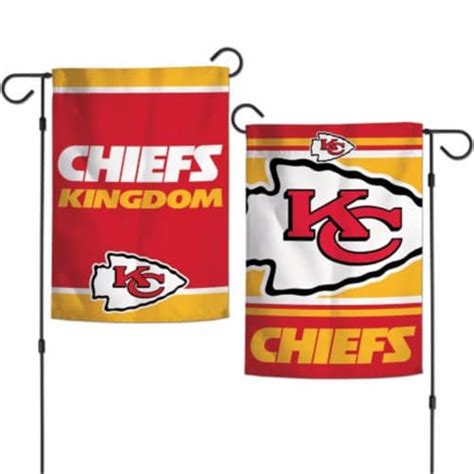 Wincraft 3208575833 NFL Kansas City Chiefs Flag Garden Style 2 Sided Slogan Design, 12 x 18 i, 1 ...