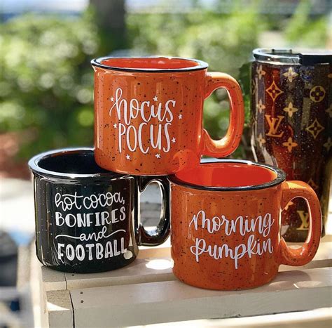 Fall coffee mugs | Mugs, Fall halloween decor, Cute coffee mugs