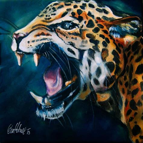 Jaguar Painting by Em Kotoul - Fine Art America