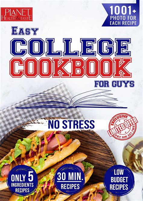 EASY COLLEGE COOKBOOK FOR GUYS: 1001+ recipes with color photos.Tasty ...