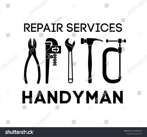 Handyman Logo Vector Design Vintage Vector Stock Vector (Royalty Free ...