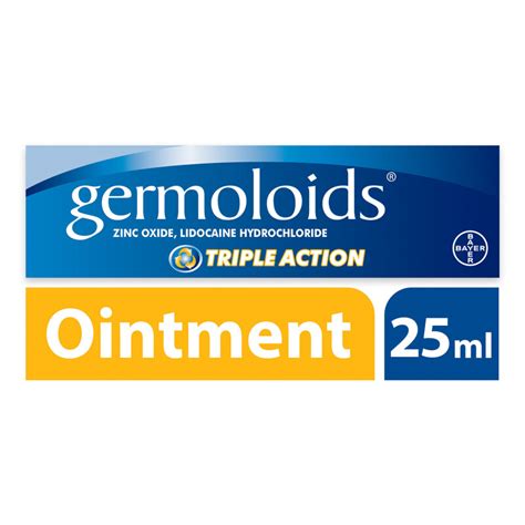 Buy Germoloids Triple Action Haemorrhoids & Piles Ointment 25ml