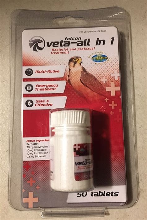 Falcon Veta - All in one tablets for the treatment of Chlamydophila, Coccidiosis, Trichomoniasis ...