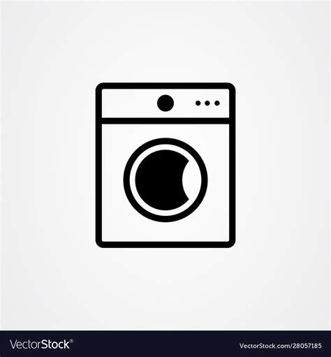 Washing machine icon logo design Royalty Free Vector Image