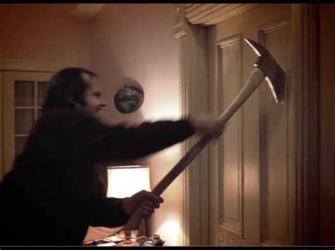 “The Shining” Jack Torrance Tries to Chop Through a Door - YouTube